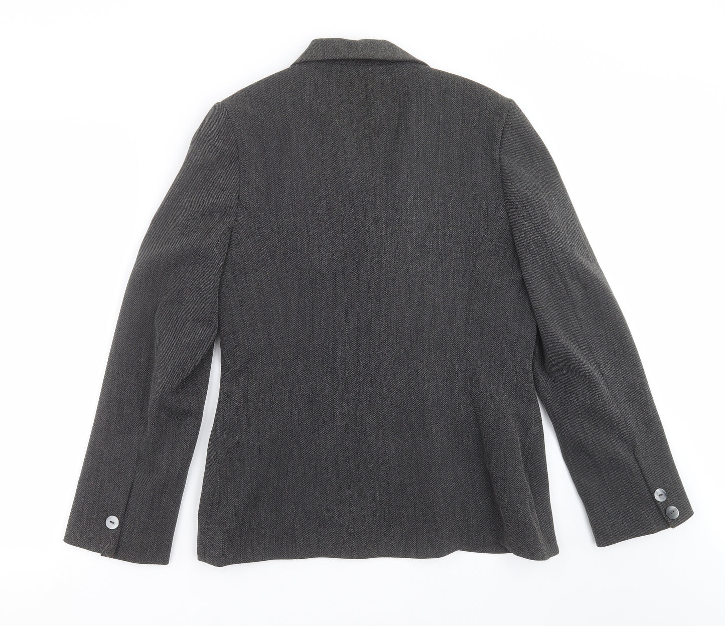 Klass Collection Womens Grey Striped  Jacket Suit Jacket Size 12