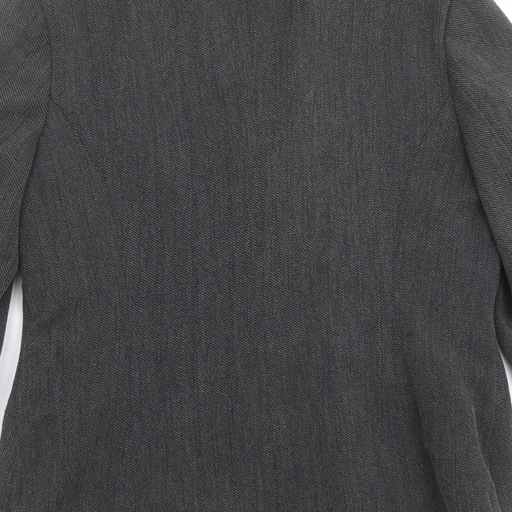 Klass Collection Womens Grey Striped  Jacket Suit Jacket Size 12