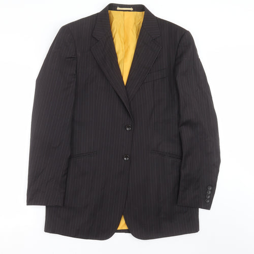 The duffer Mens Black Striped  Jacket Suit Jacket Size 40