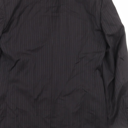 The duffer Mens Black Striped  Jacket Suit Jacket Size 40