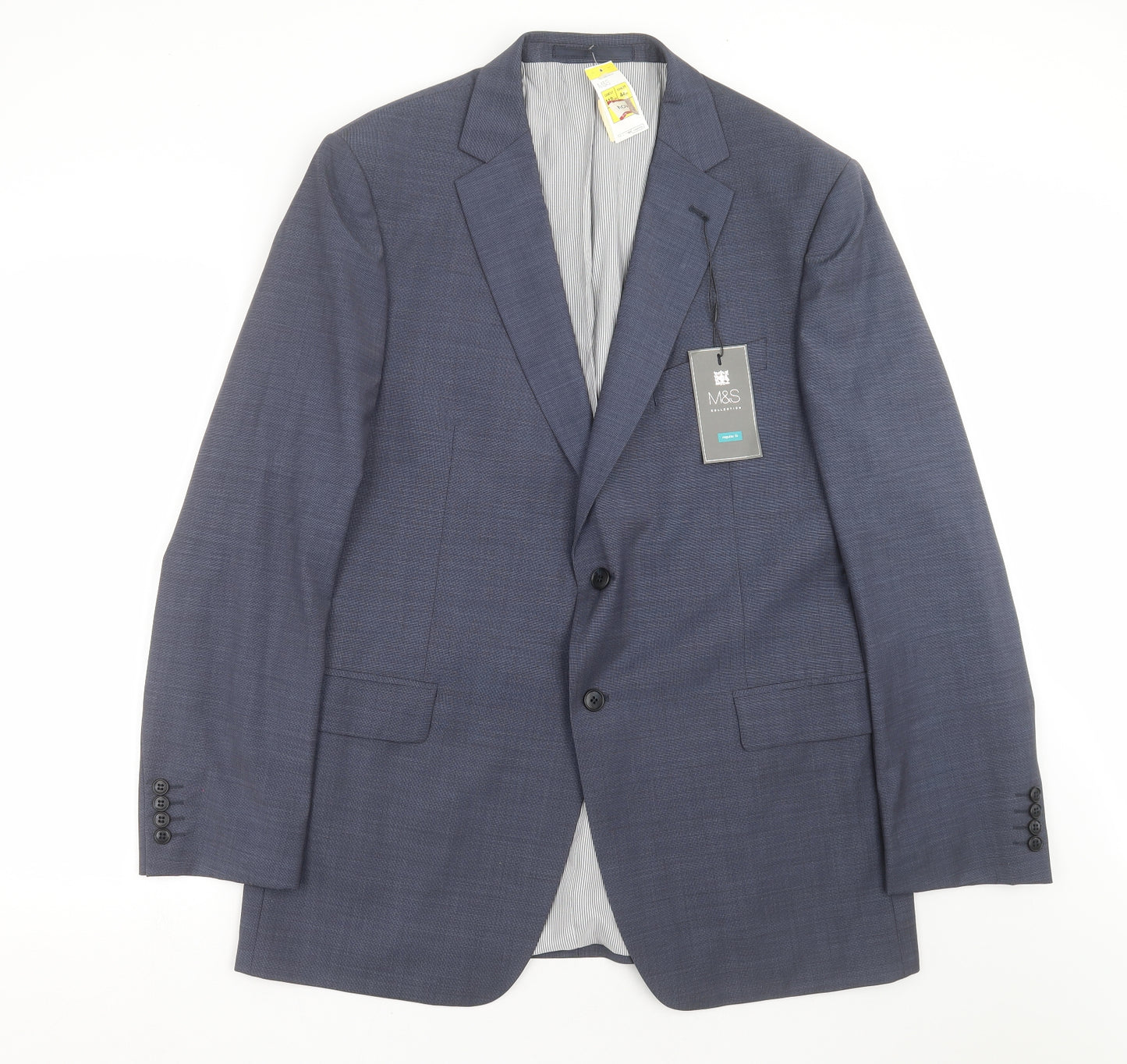 Marks and Spencer Mens Black   Jacket Suit Jacket Size 44  - lightweight