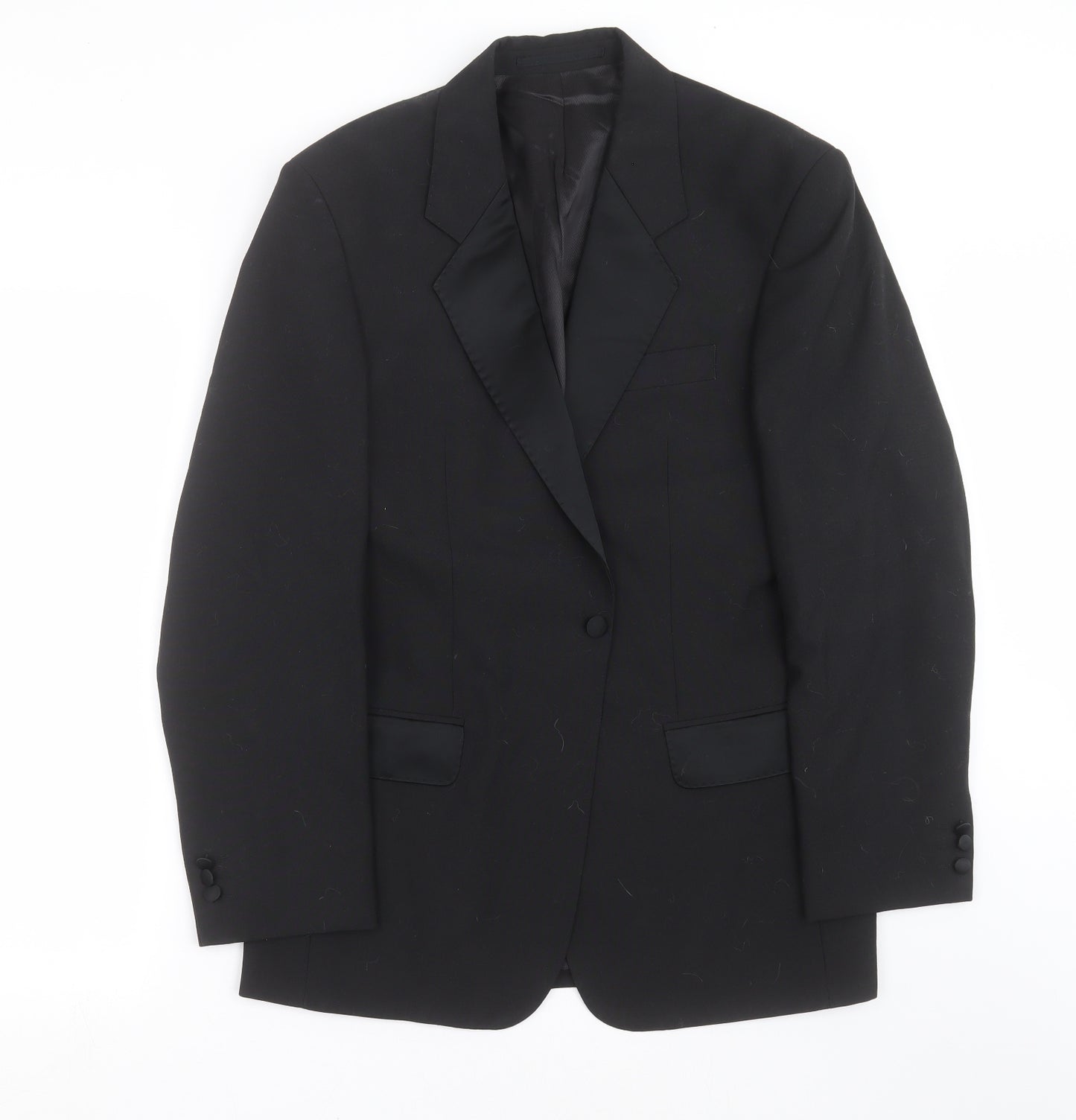 VARTEKS Mens Black   Jacket Suit Jacket Size 38