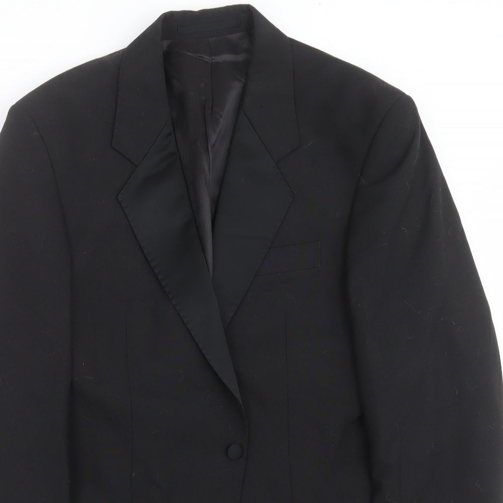 VARTEKS Mens Black   Jacket Suit Jacket Size 38