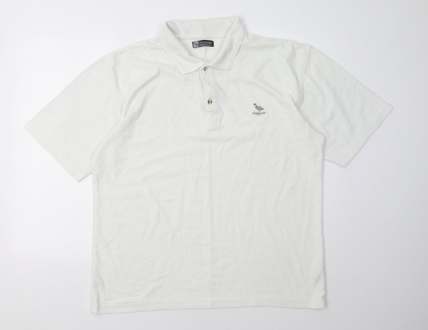 grey goose Mens White    Polo Size L