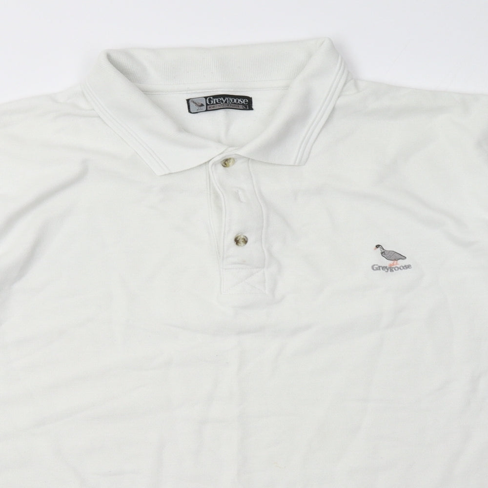 grey goose Mens White    Polo Size L