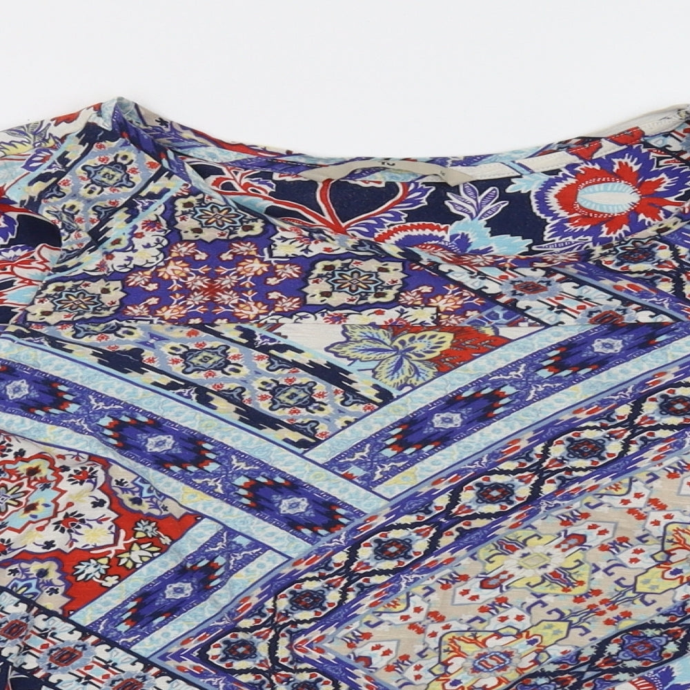 Sainsburys Womens Multicoloured Geometric  Basic Blouse Size 16