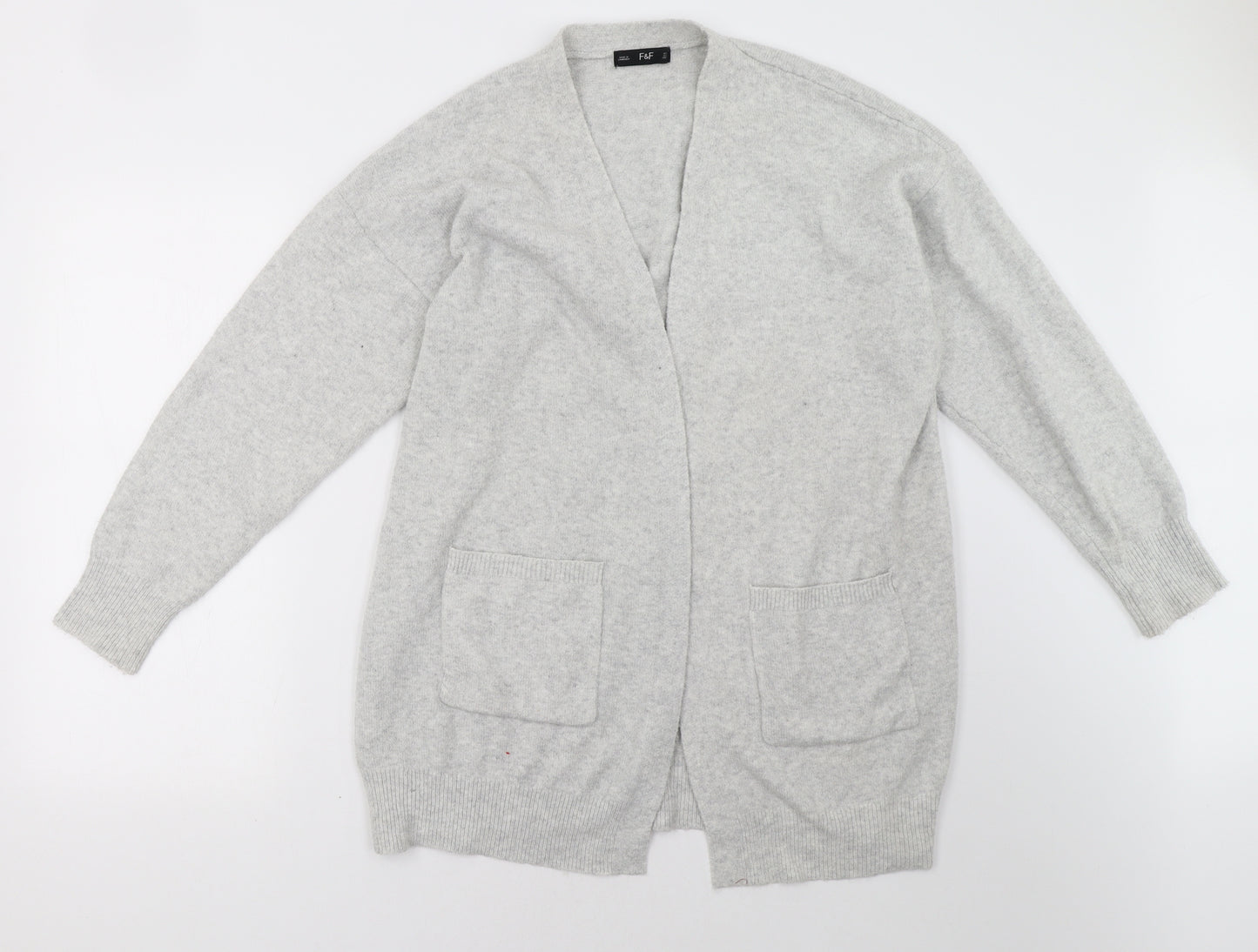 F&F Womens Grey   Cardigan Jumper Size S