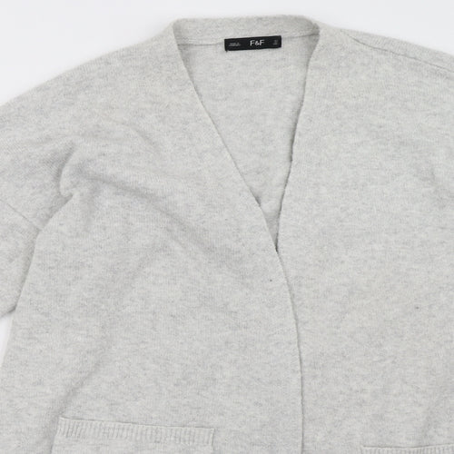 F&F Womens Grey   Cardigan Jumper Size S