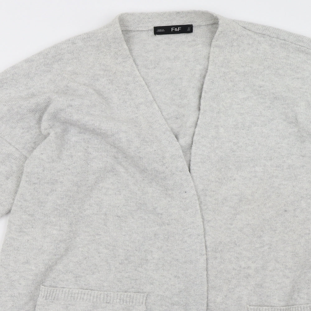 F&F Womens Grey   Cardigan Jumper Size S