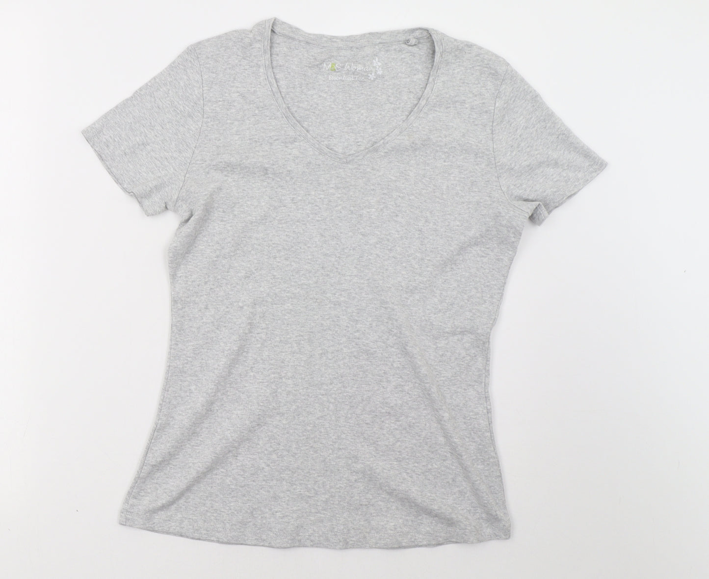 Marks and Spencer Womens Grey   Basic T-Shirt Size 14