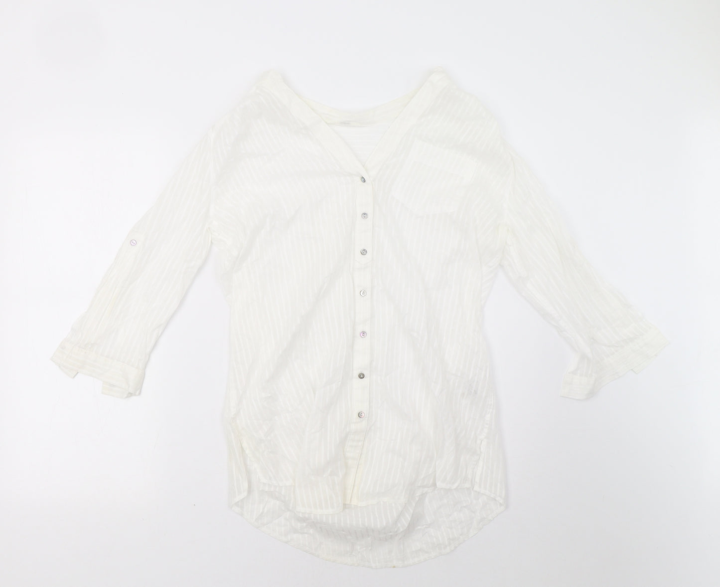 Marks and Spencer Womens White   Basic Button-Up Size 12