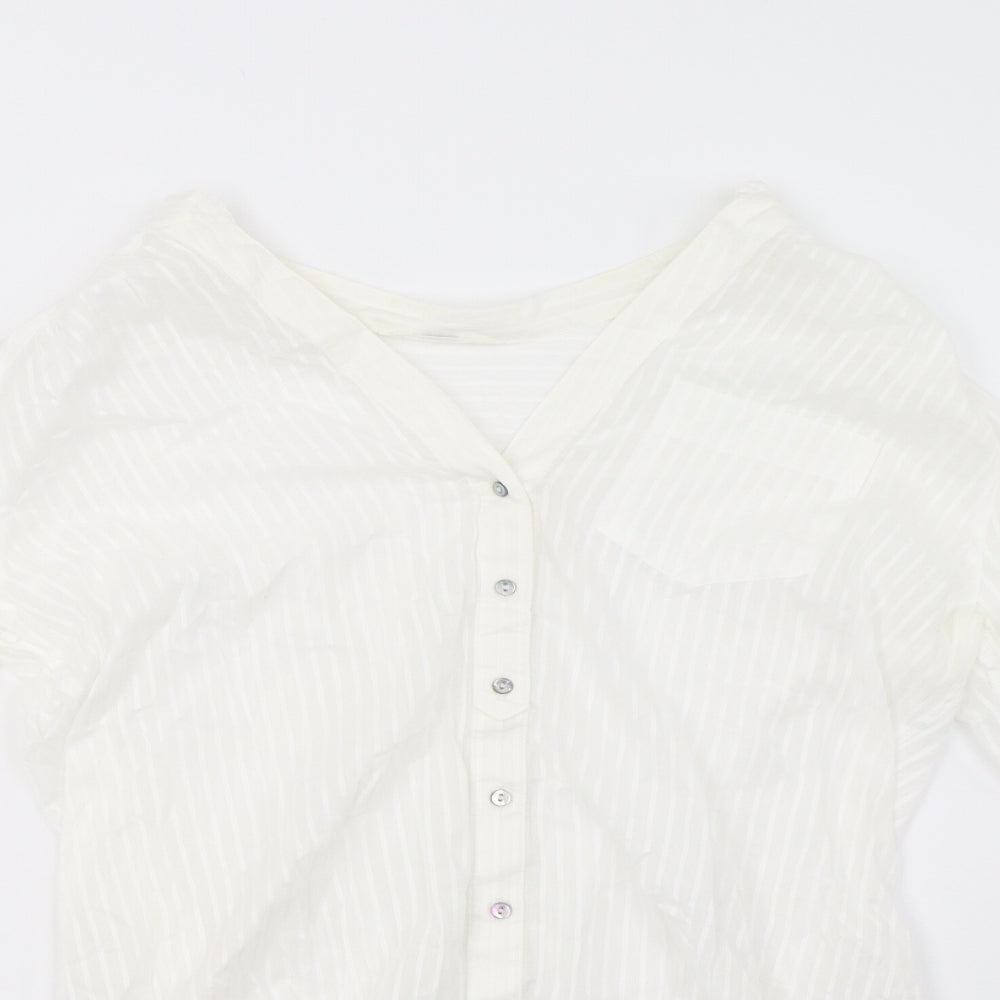 Marks and Spencer Womens White   Basic Button-Up Size 12