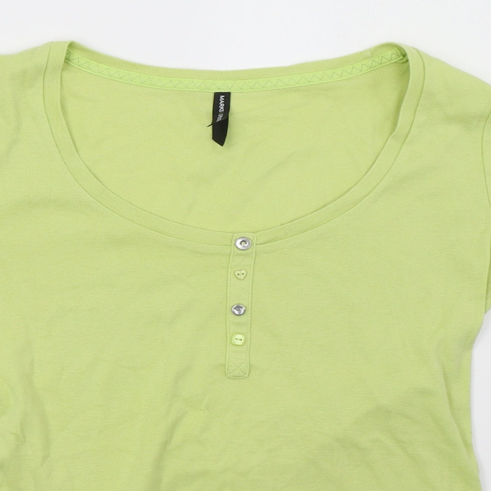 Marks and Spencer Womens Green   Basic T-Shirt Size 12