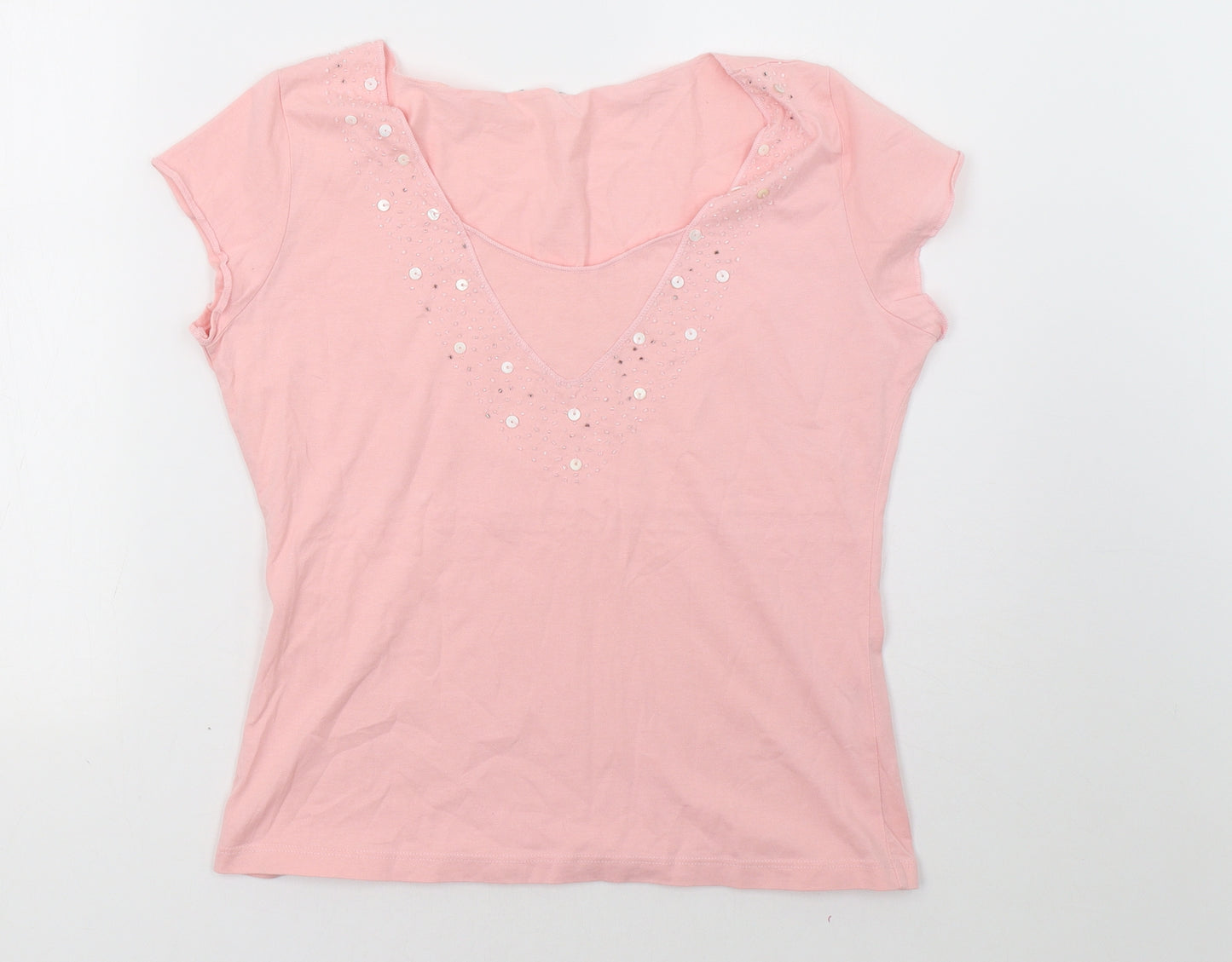 Marks and Spencer Womens Pink   Basic T-Shirt Size 12