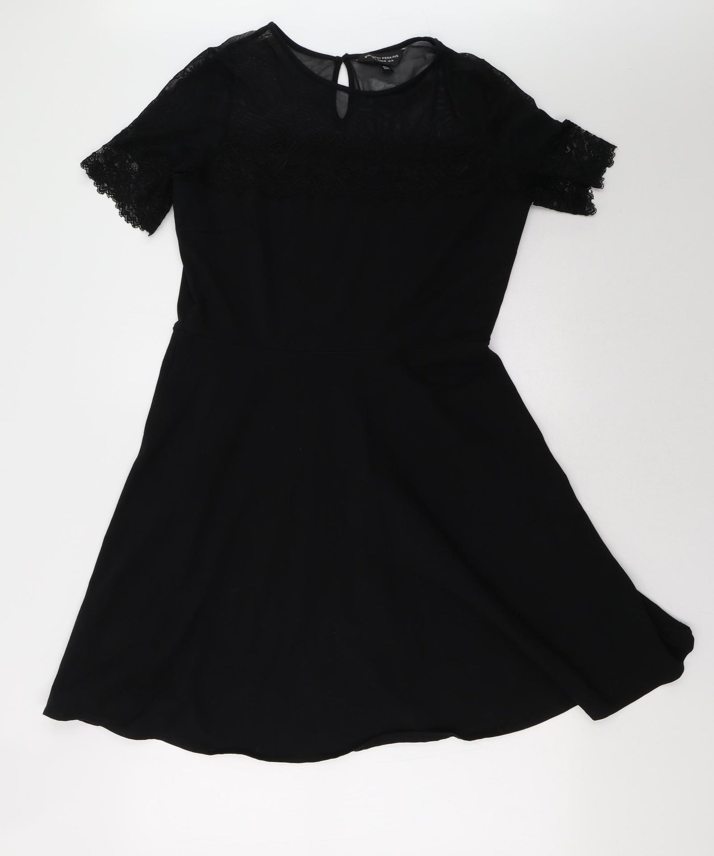 Dorothy Perkins Womens Black   A-Line  Size 14