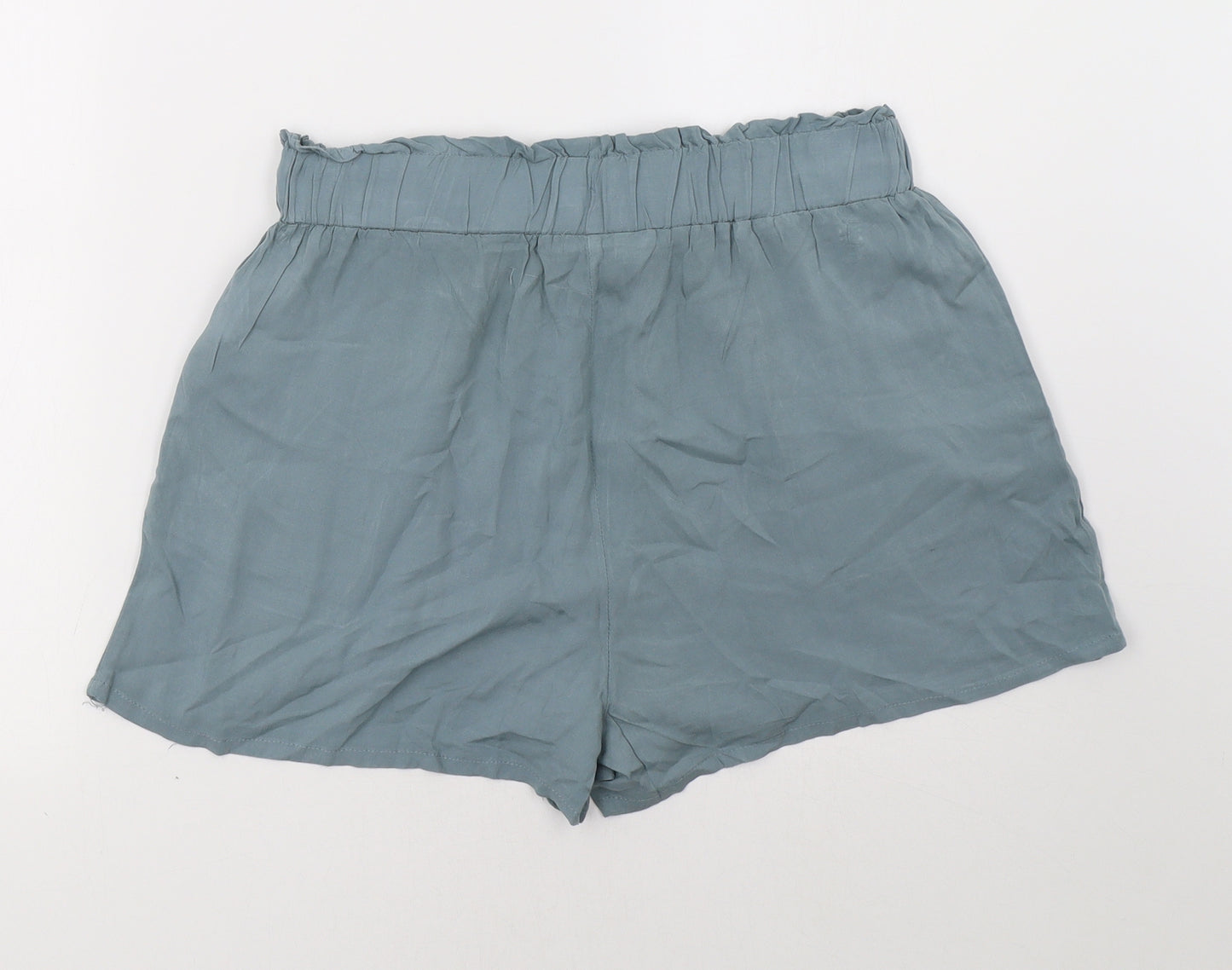 Primark Womens Blue   Paperbag Shorts Size 14