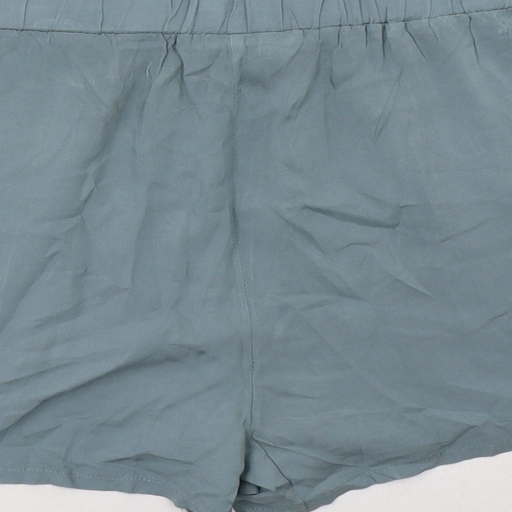 Primark Womens Blue   Paperbag Shorts Size 14