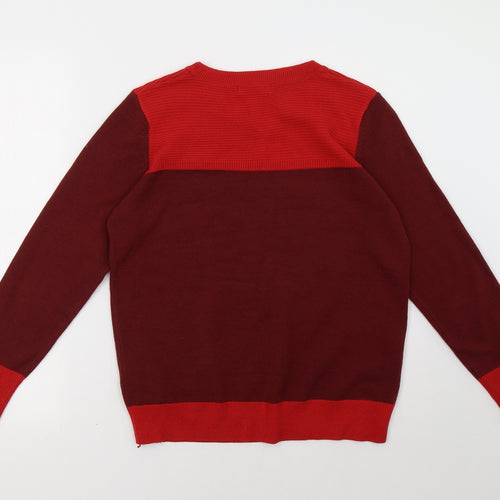Marks and Spencer Womens Red Striped  Pullover Sweatshirt Size 12