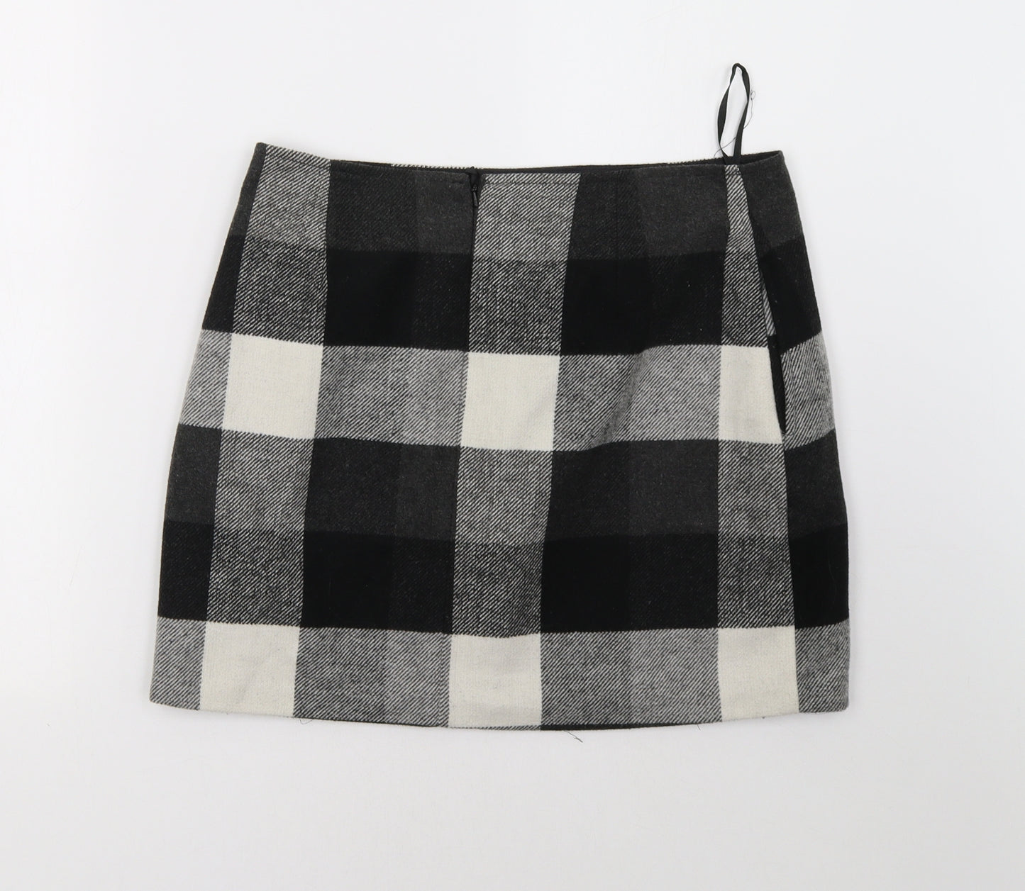 Matalan Womens Grey Check  A-Line Skirt Size 12