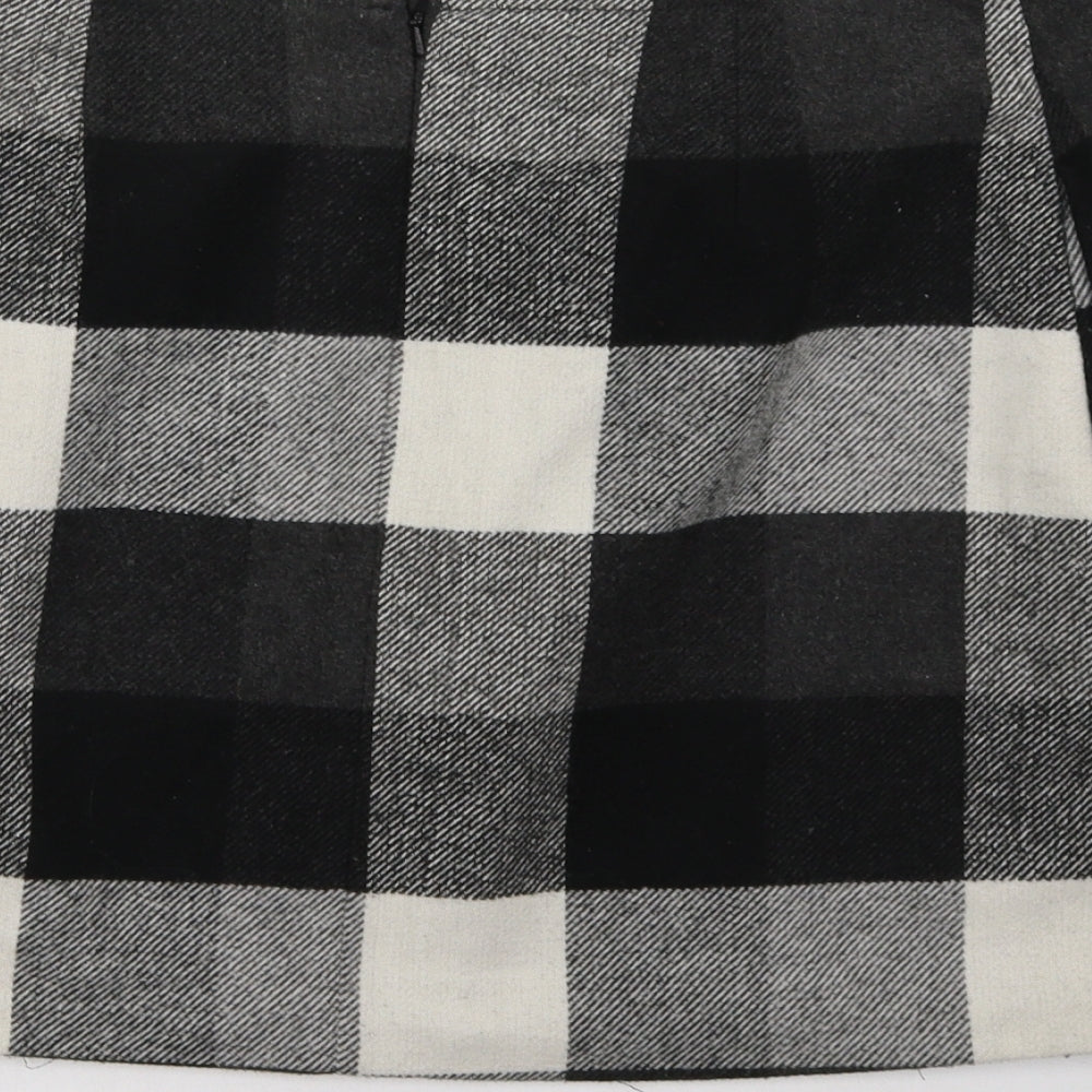 Matalan Womens Grey Check  A-Line Skirt Size 12