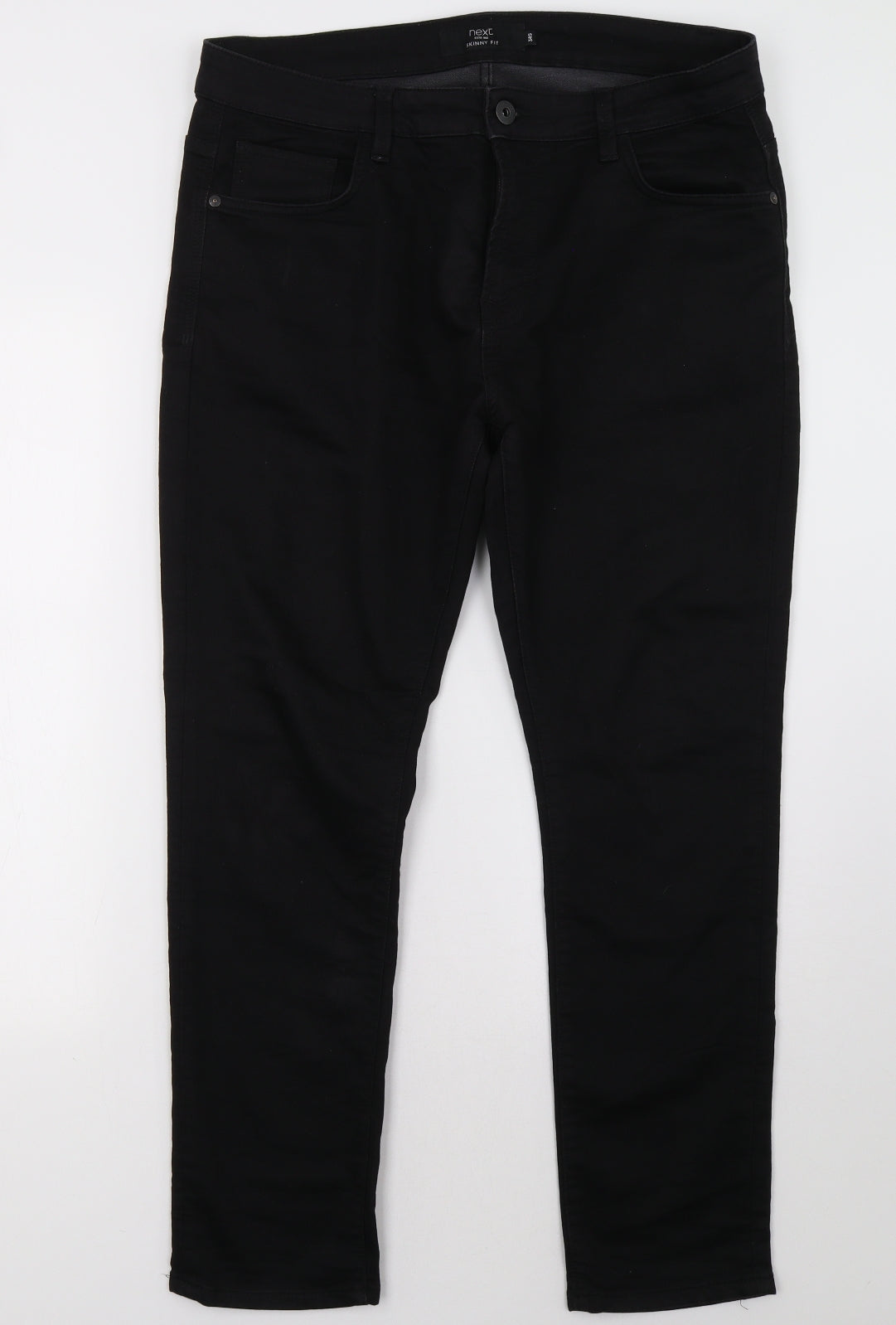 NEXT Mens Black   Straight Jeans Size 34 L29 in