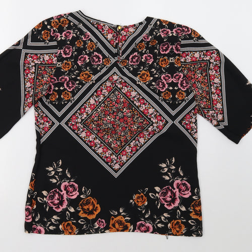 Peacocks Womens Pink Floral  Basic Blouse Size 8