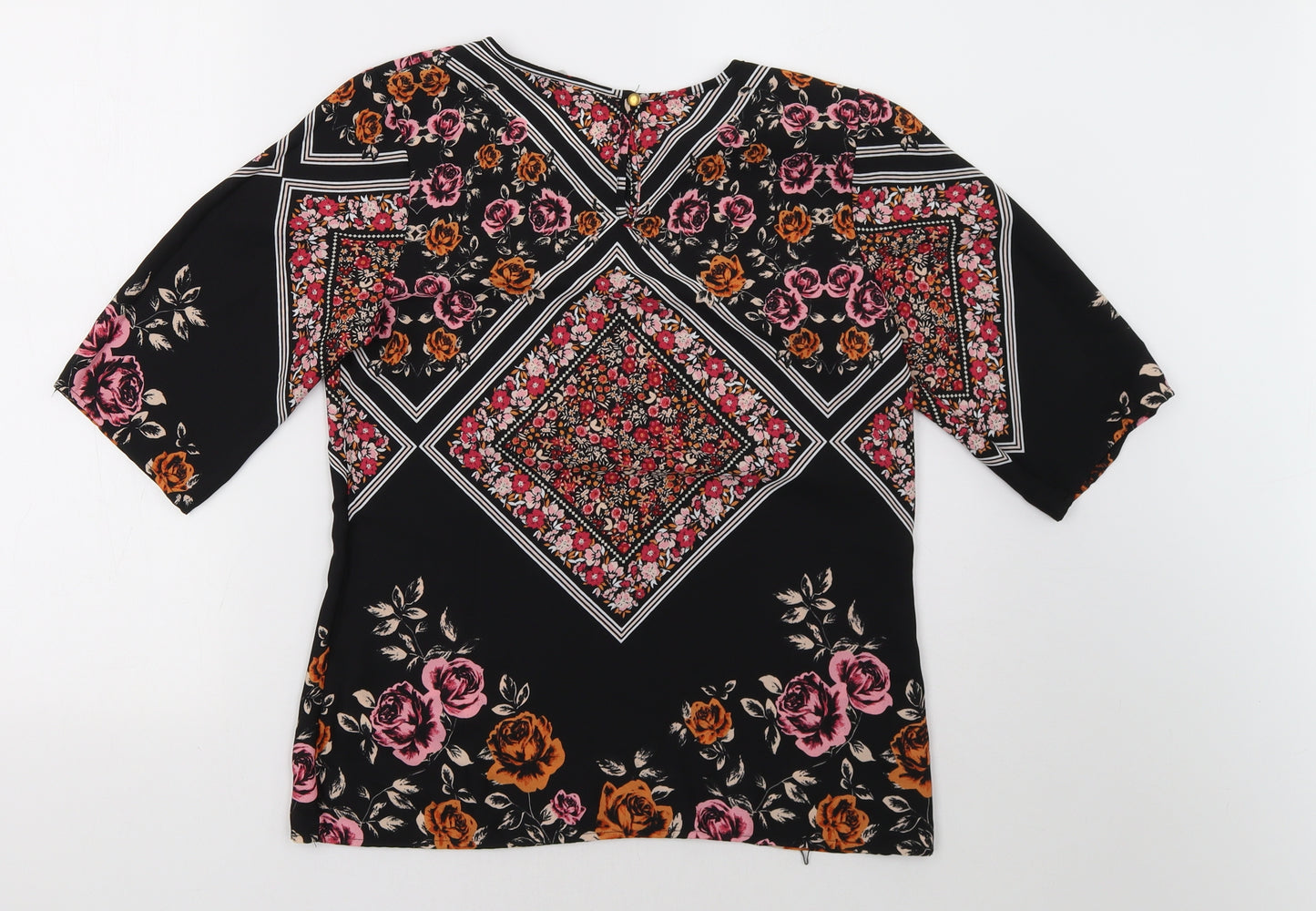 Peacocks Womens Pink Floral  Basic Blouse Size 8