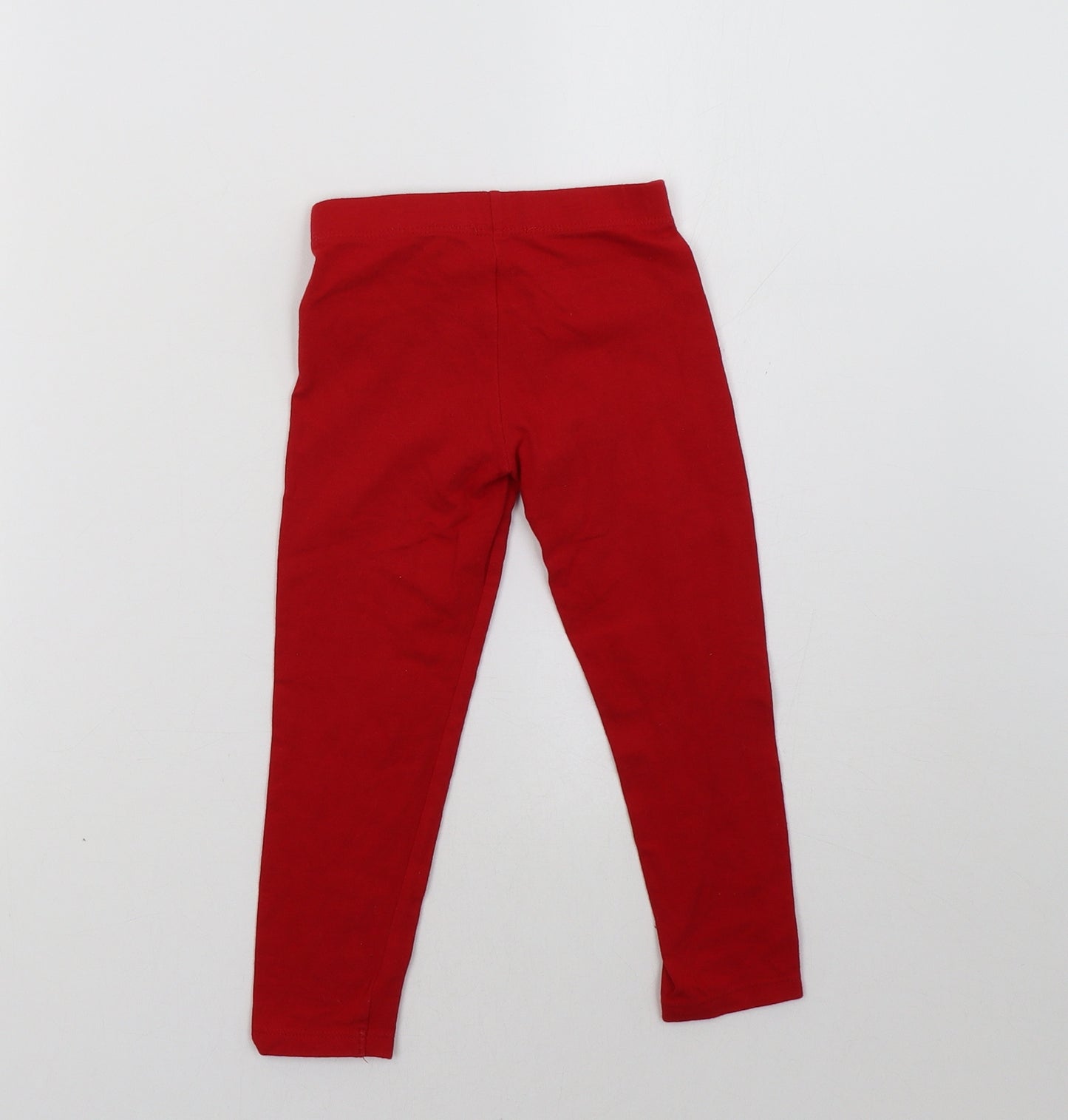 evie Girls Red   Sweatpants Trousers Size 3-4 Years