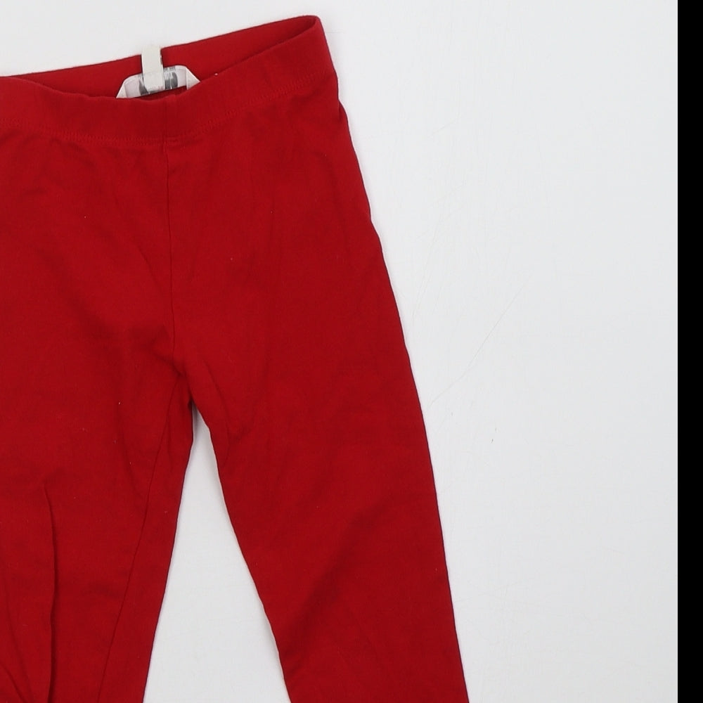 evie Girls Red   Sweatpants Trousers Size 3-4 Years