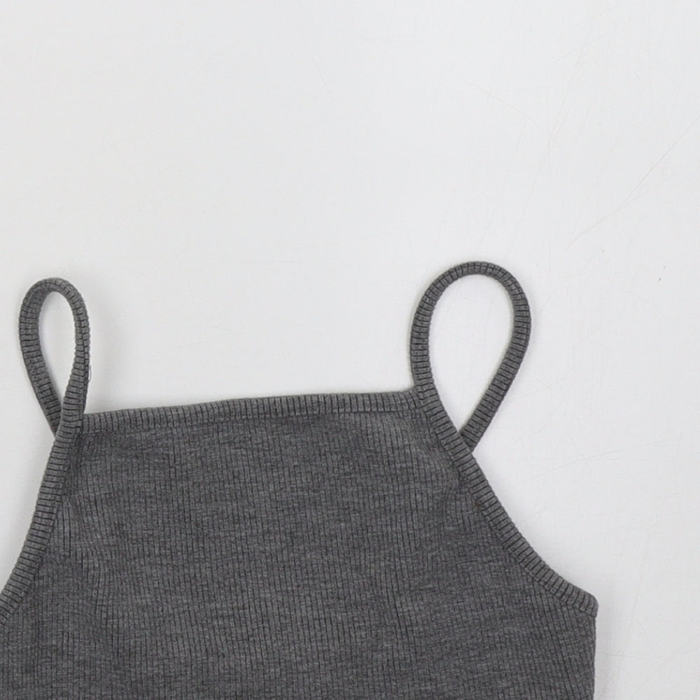 Topshop Womens Grey   Cropped Tank Size 6