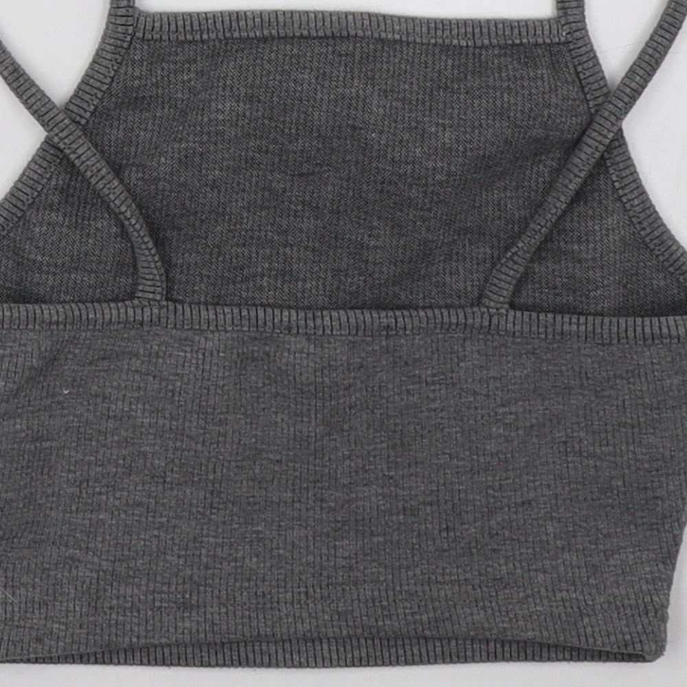 Topshop Womens Grey   Cropped Tank Size 6