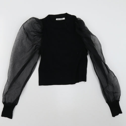 cherry koko Womens Black   Pullover Sweatshirt Size M