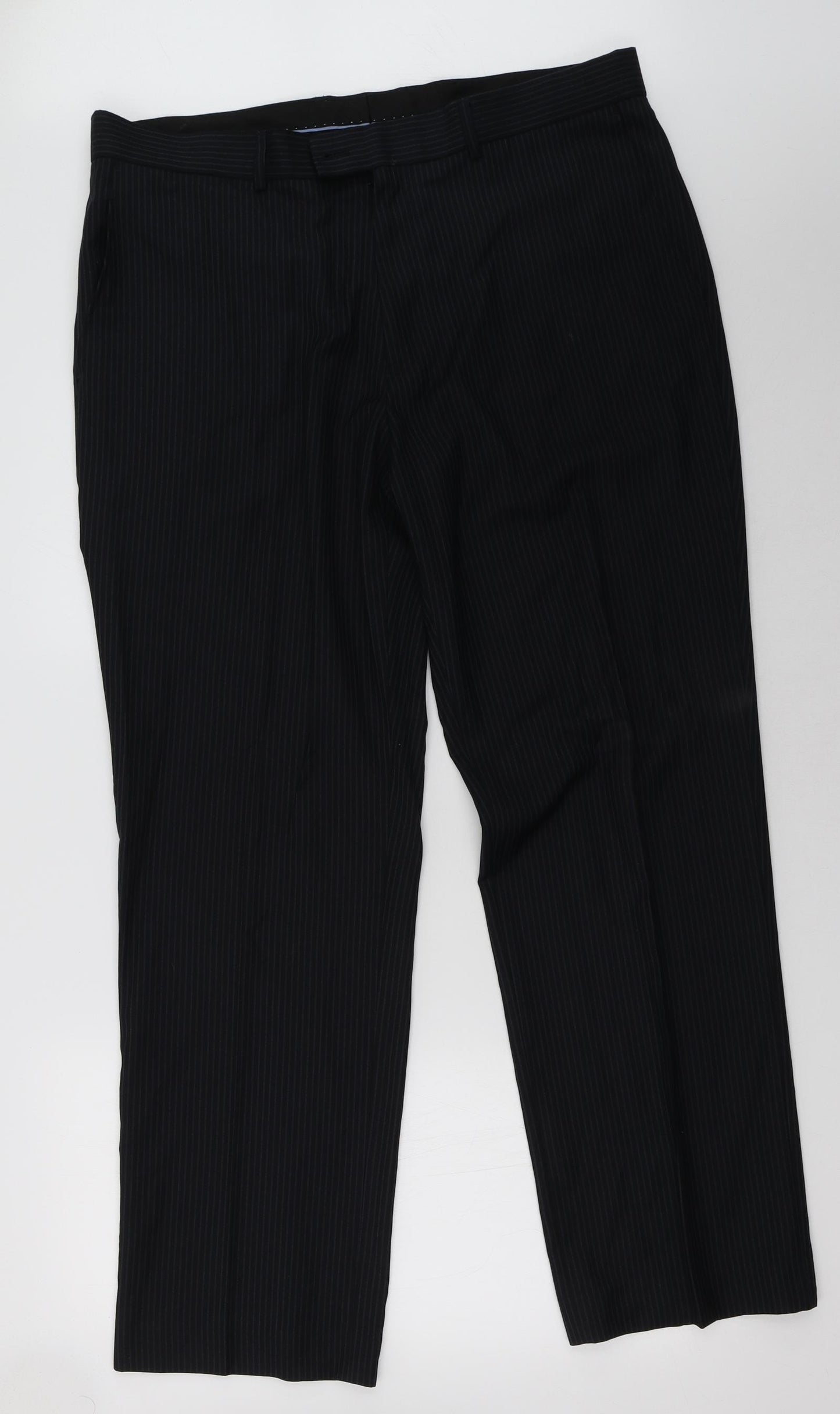 George Mens Blue Striped  Trousers  Size 38 L31 in