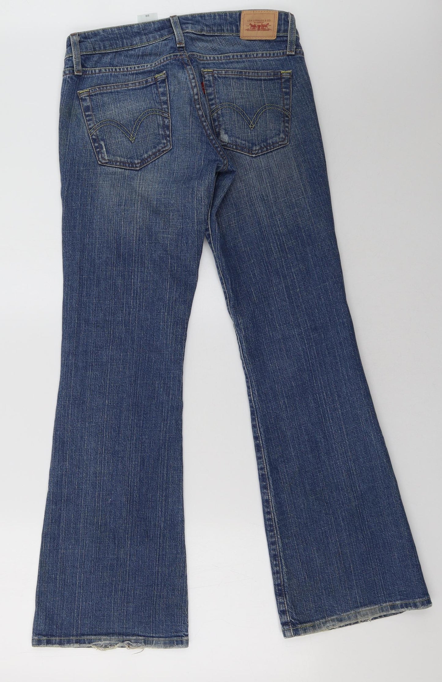 levis Womens Blue  Denim Flared Jeans Size 30 L30 in