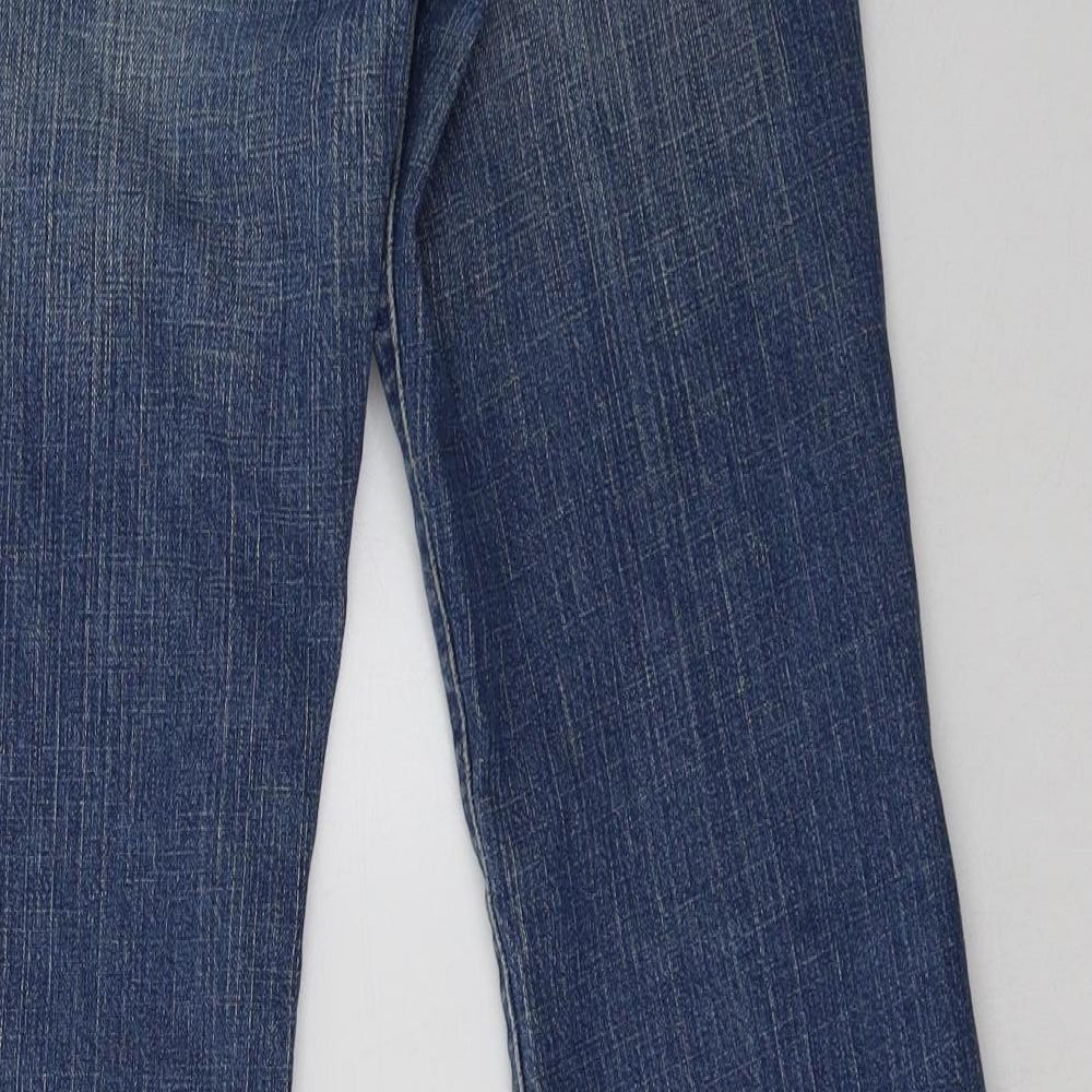 levis Womens Blue  Denim Flared Jeans Size 30 L30 in