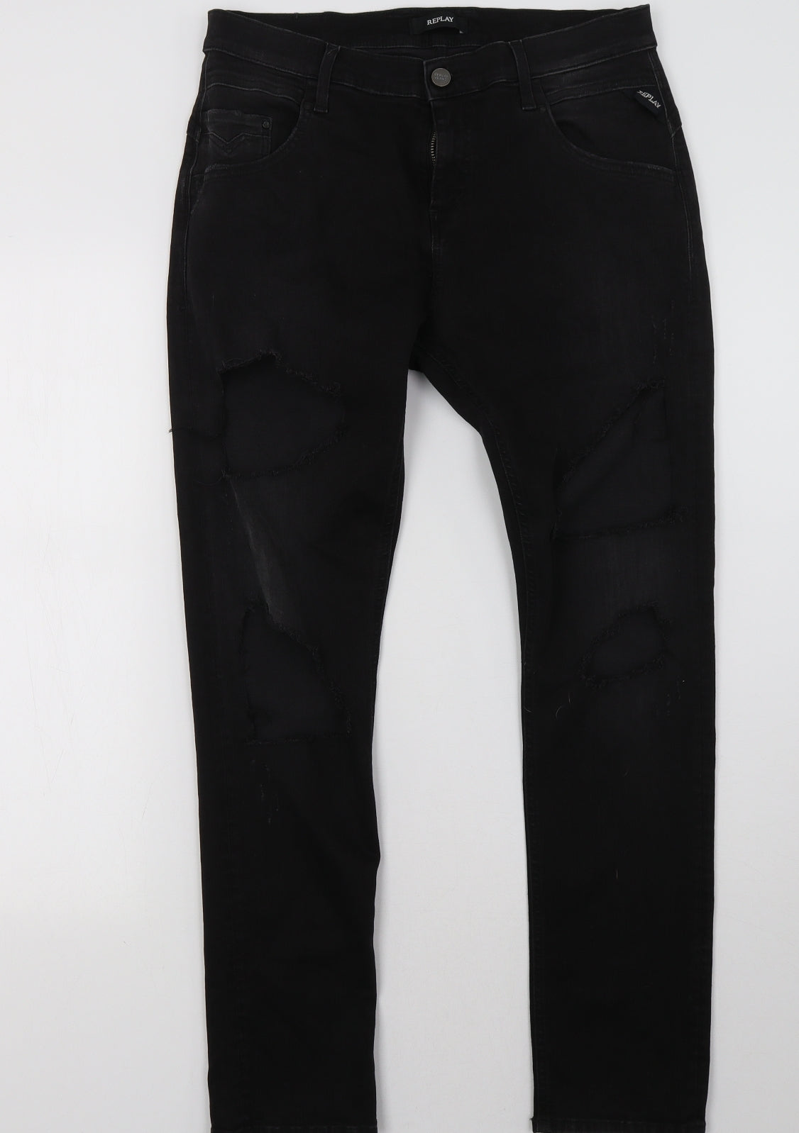 Replay Womens Black   Straight Jeans Size 29 L28 in