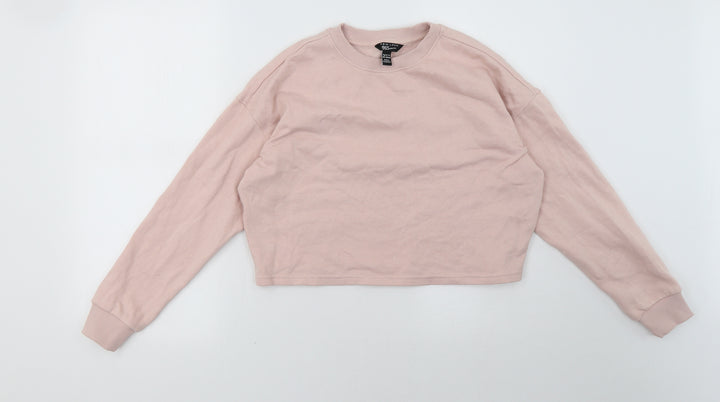NEXT Girls Pink Pullover Sweatshirt Size 12-13 Years - Cropped