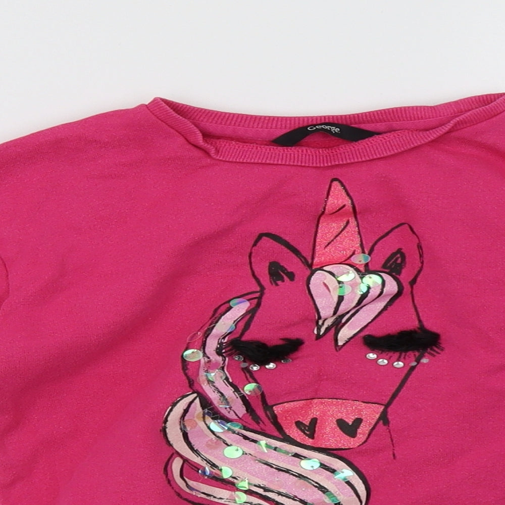 George Girls Pink   Pullover Sweatshirt Size 7-8 Years