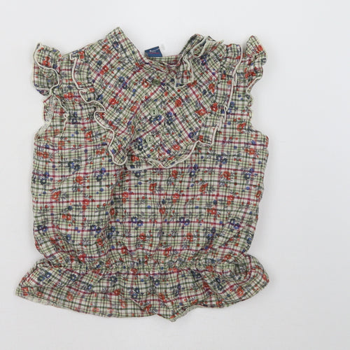 Primark Girls Green Check  Basic Tank Size 6 Years