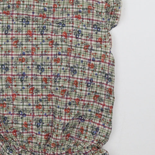 Primark Girls Green Check  Basic Tank Size 6 Years