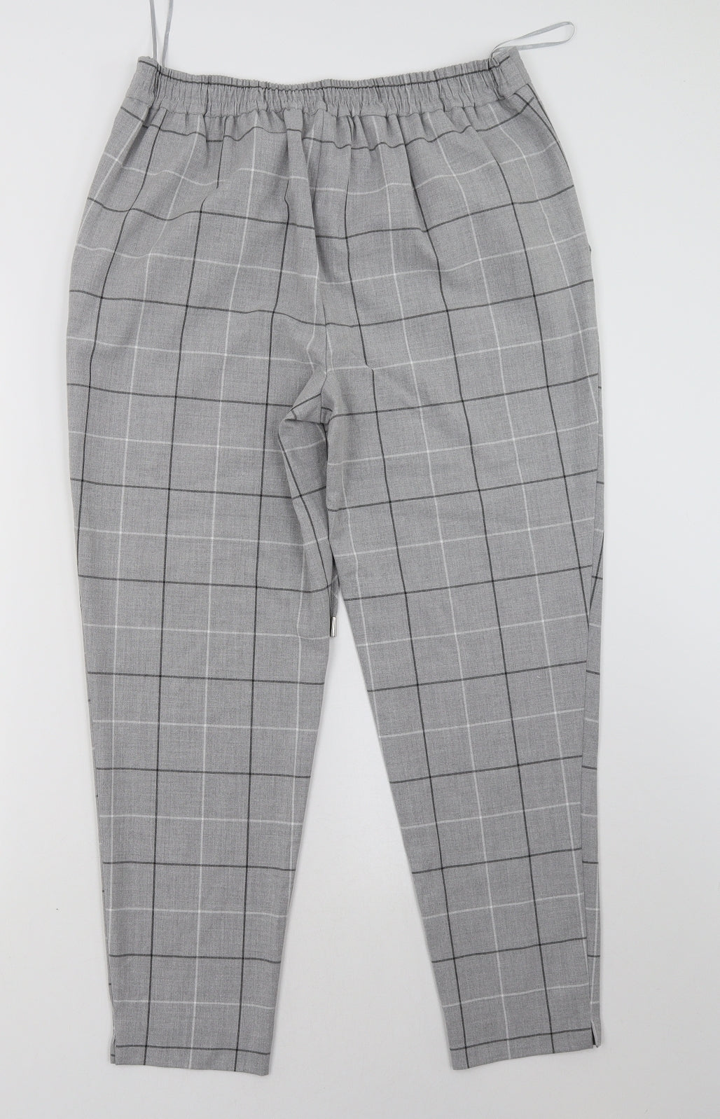 F&F Womens Grey Check  Trousers  Size 12 L30 in
