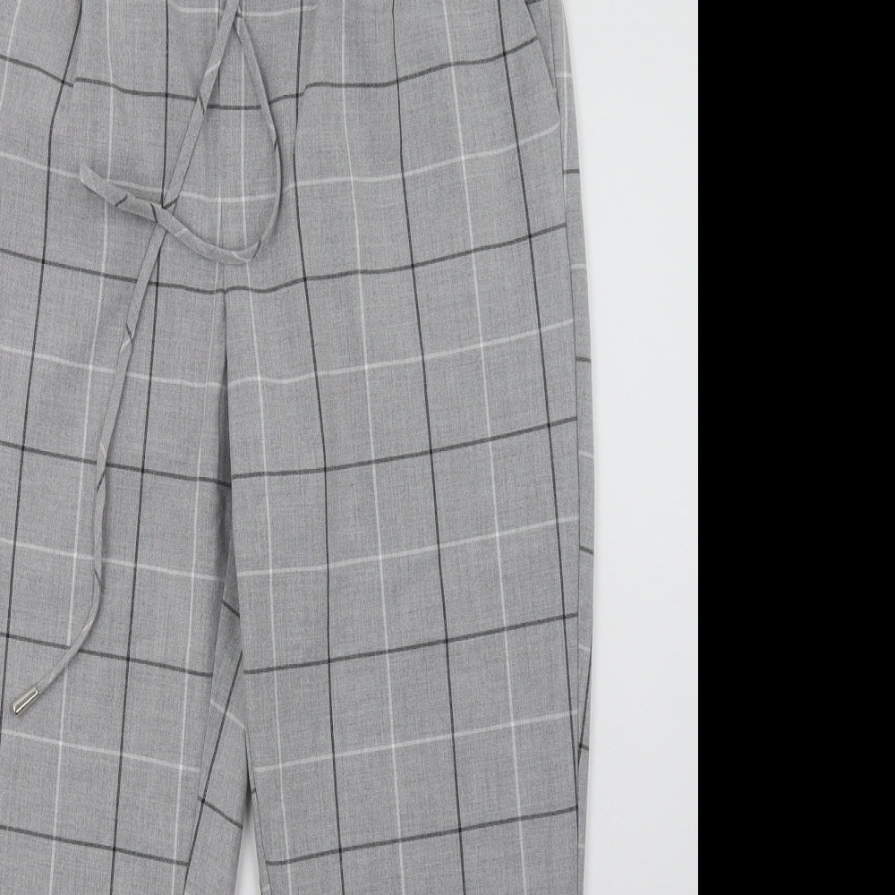 F&F Womens Grey Check  Trousers  Size 12 L30 in