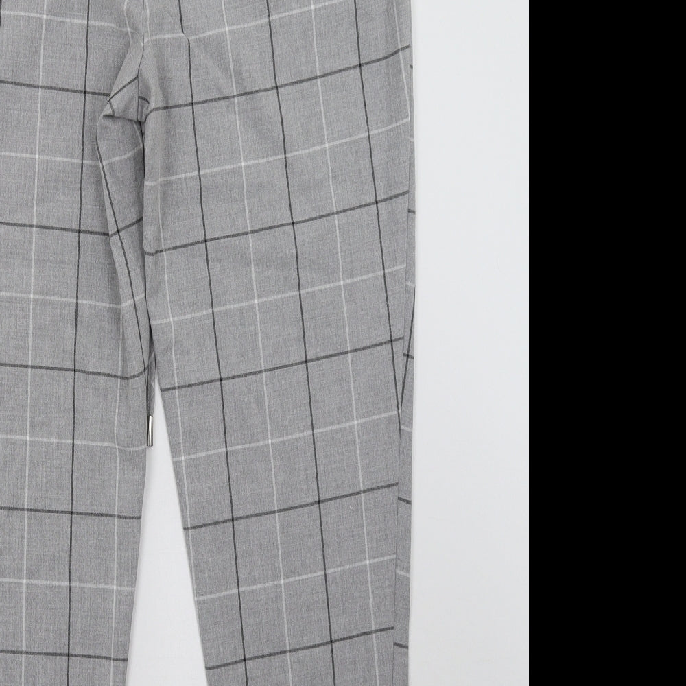 F&F Womens Grey Check  Trousers  Size 12 L30 in