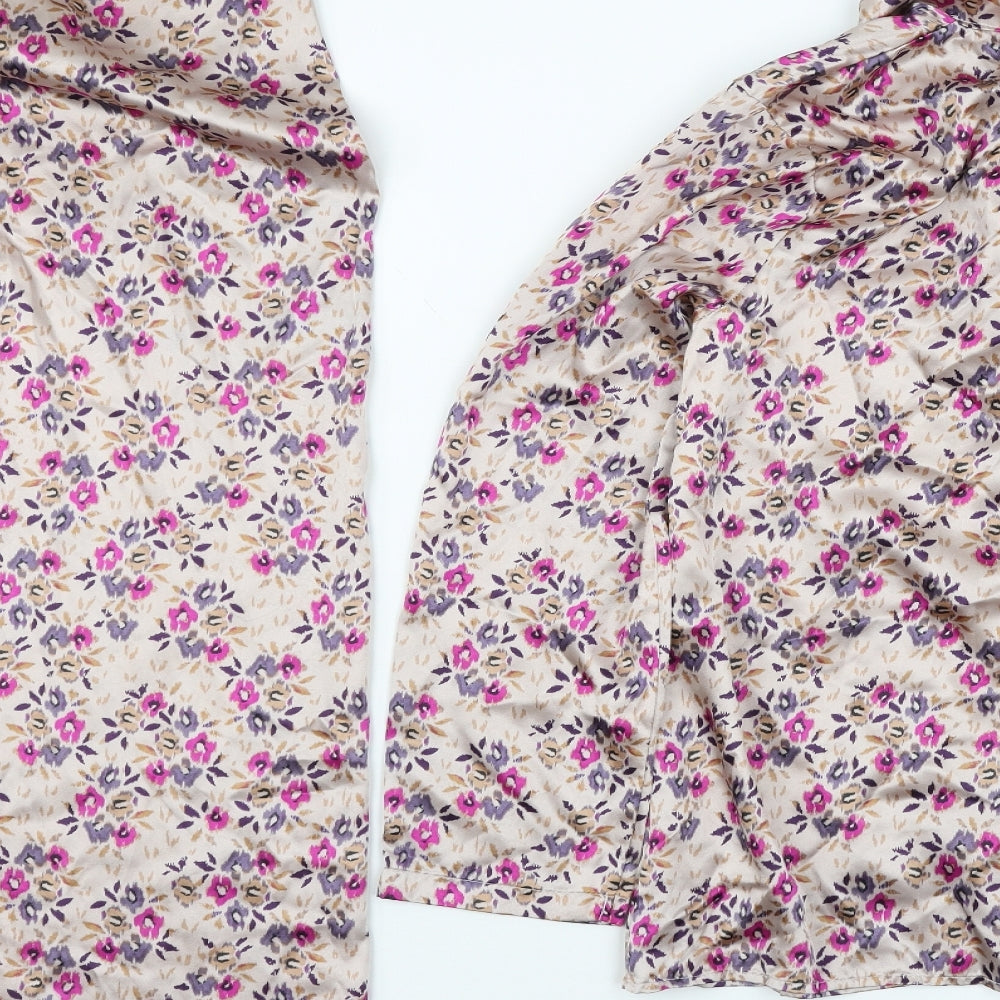 Camille Womens Multicoloured Floral  Top Pyjama Set Size 12