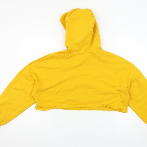 H&M Womens Yellow   Pullover Hoodie Size S