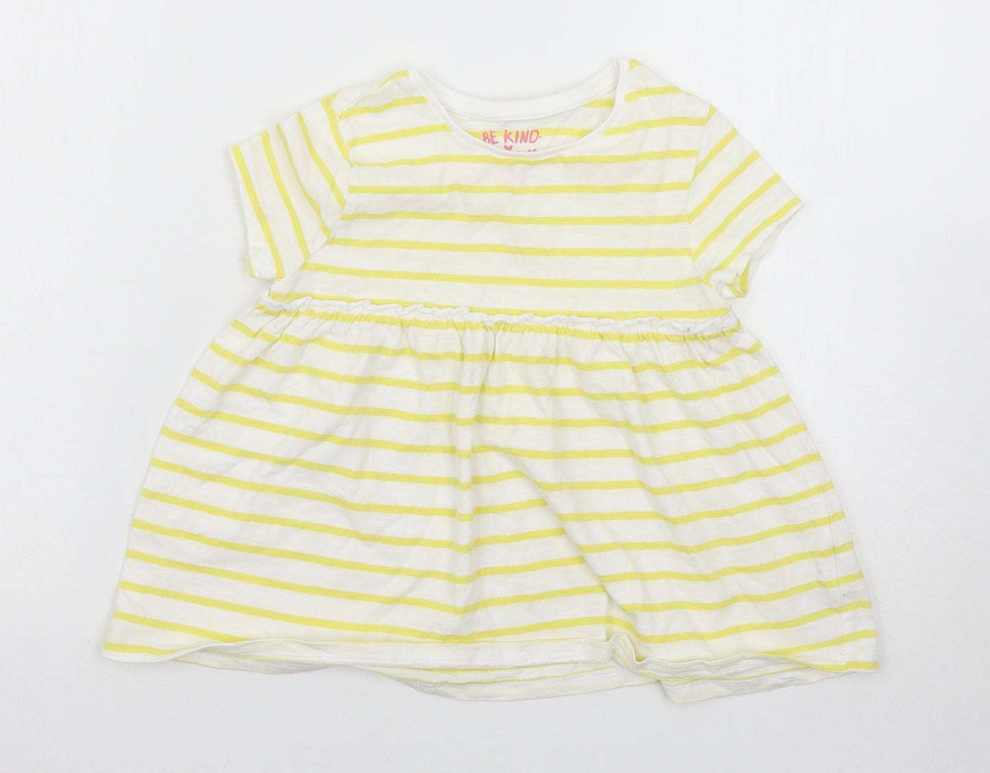 F&F Girls Yellow Striped  Basic Casual Size 5-6 Years