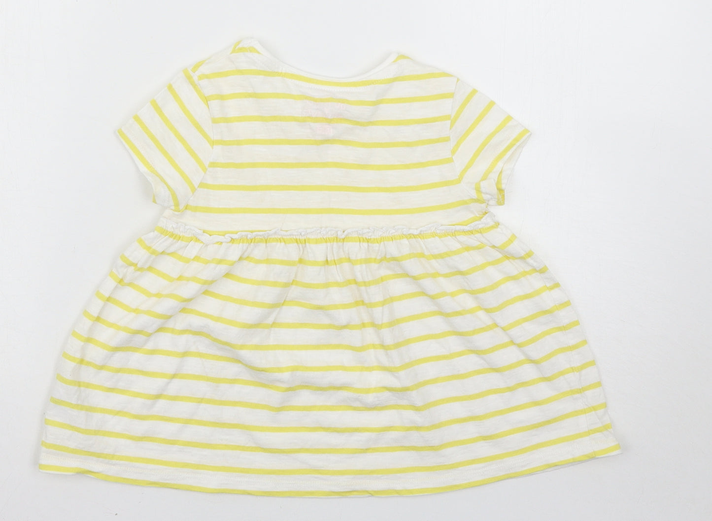 F&F Girls Yellow Striped  Basic Casual Size 5-6 Years