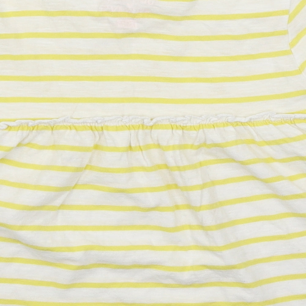 F&F Girls Yellow Striped  Basic Casual Size 5-6 Years