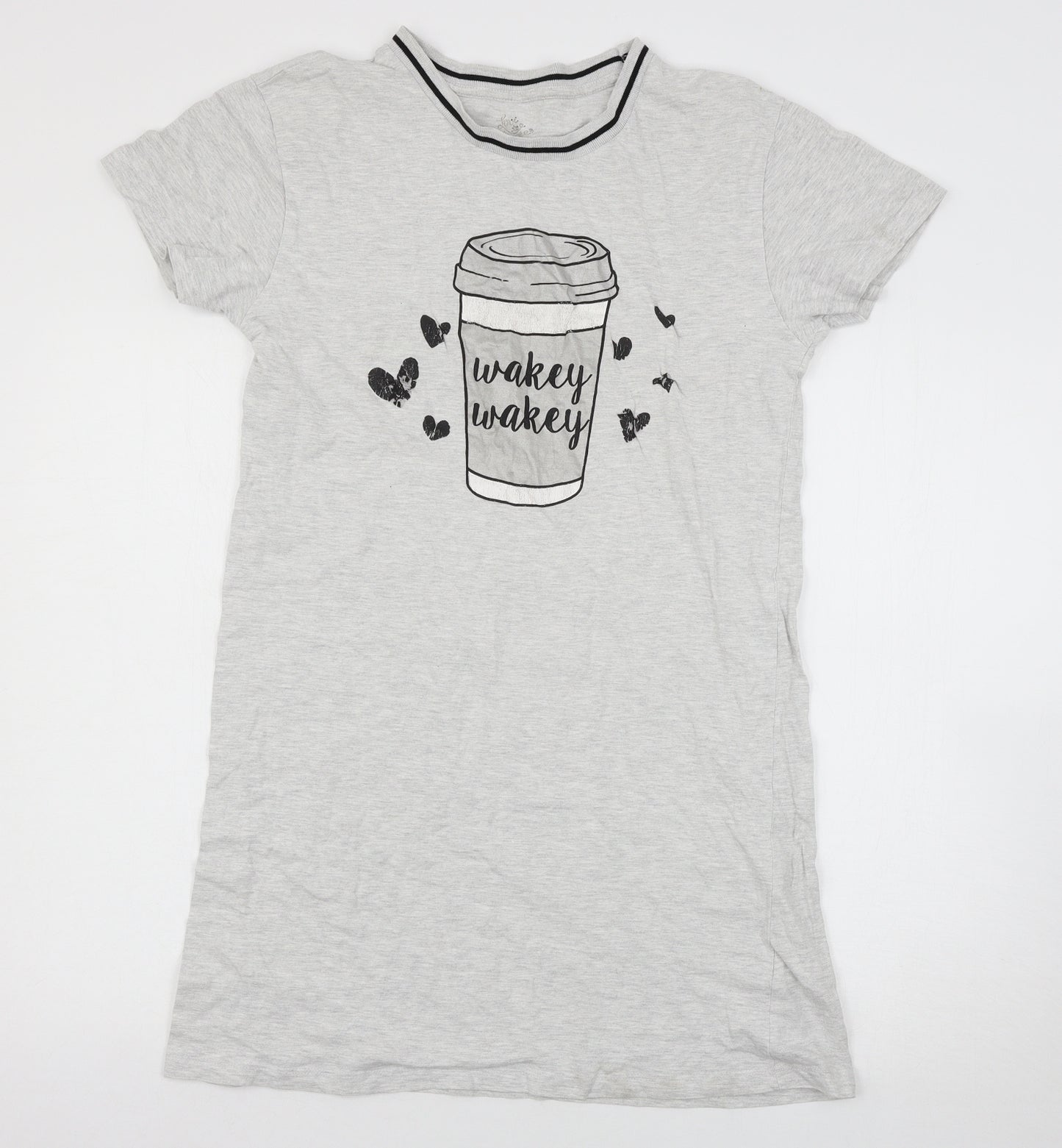 Primark Womens Grey Solid  Top Nightshirt Size 12