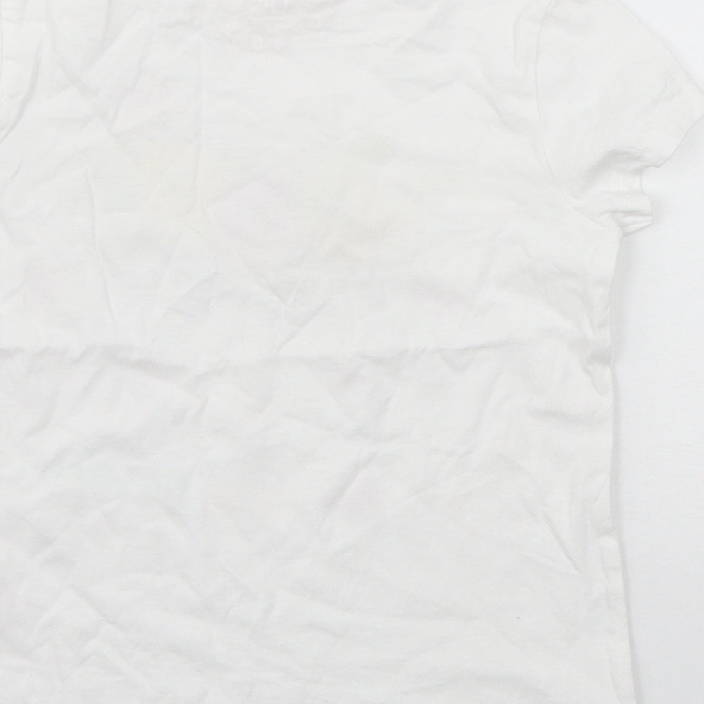 F&F Girls White   Basic T-Shirt Size 5-6 Years